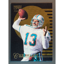NFL card Dan Marino 1997 Pinnacle Zenith Checklist - 150