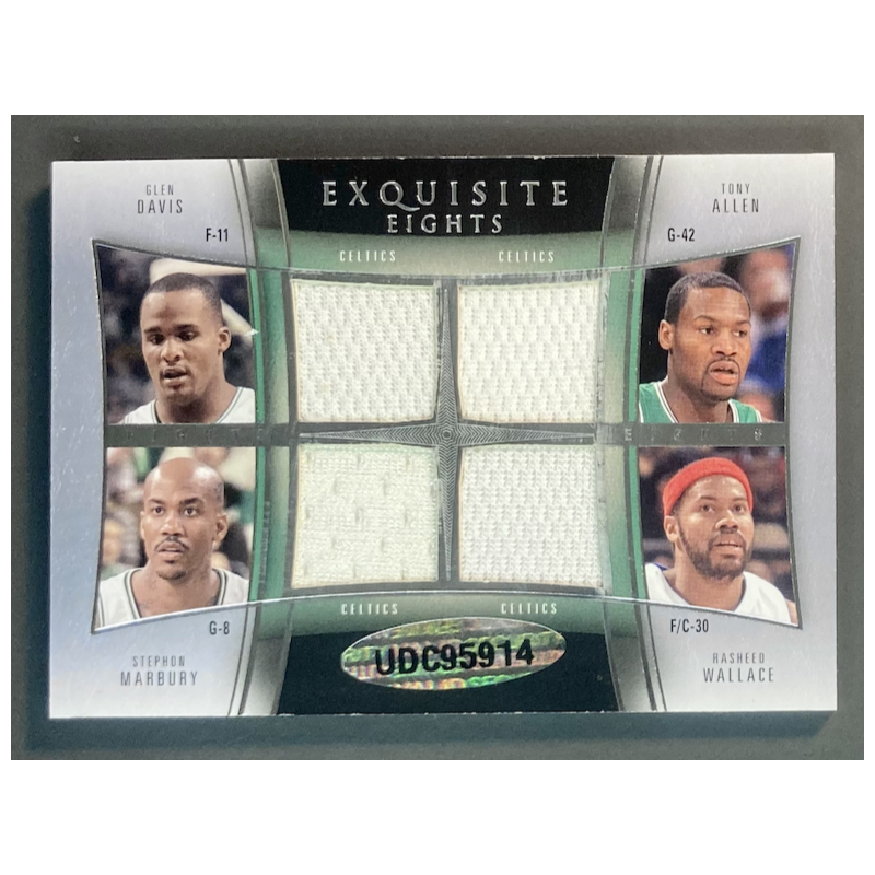 PIERCE / R.ALLEN / T.ALLEN / GARNETT / RONDO / DAVIS / MARBURY / WALLACE 2009-10 Exquisite 8 Jersey 4/10