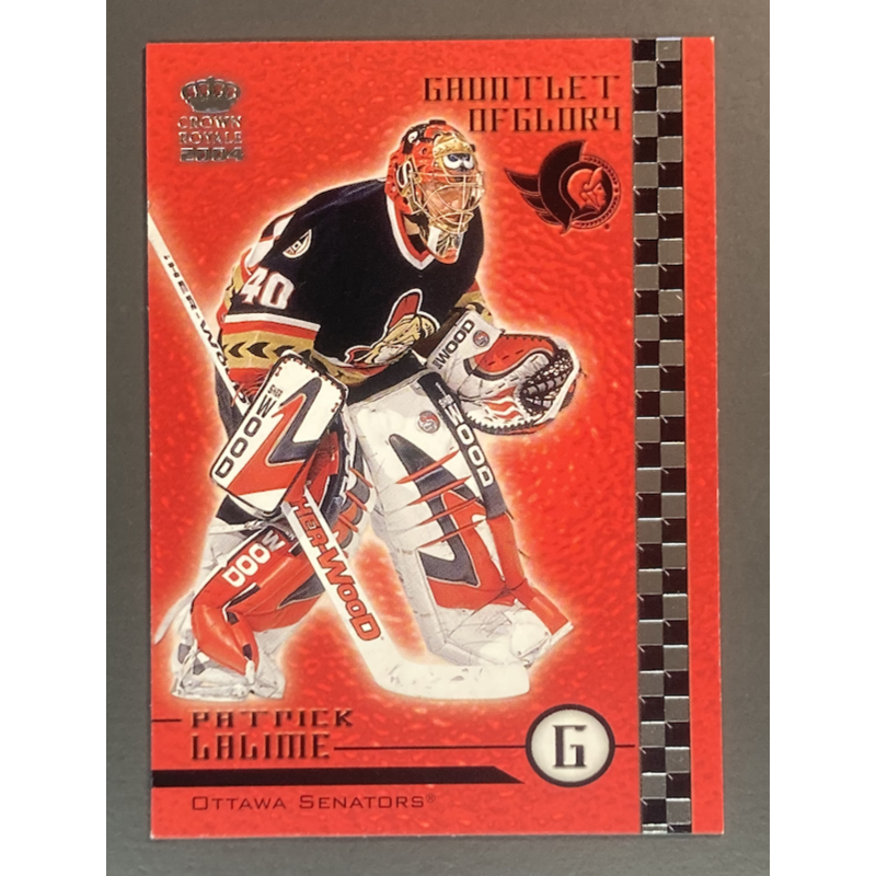 NHL PATRICK LALIME 2003-04 Crown Royale Gauntlet of Glory card