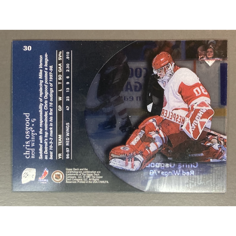 carte NHL CHRIS OSGOOD 1997-98 Upper Deck Ice Performers - 30