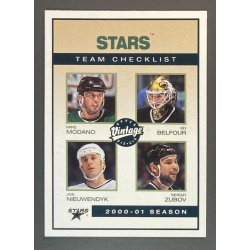 NHL 2001-02 Upper Deck Vintage 87 Stars Checklist Card