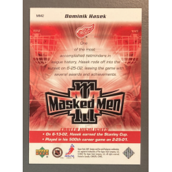 NHL card DOMINIK HASEK 2002-03 Upper Deck MVP Masked Men
