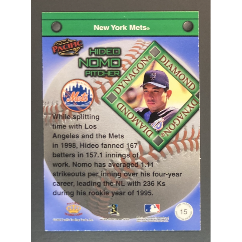 carte MLB HIDEO NOMO 1999 Pacific Dynagon Diamond - 15