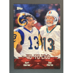 NFL card DAN MARINO / KURT WARNER 2000 Topps Combos - TC10