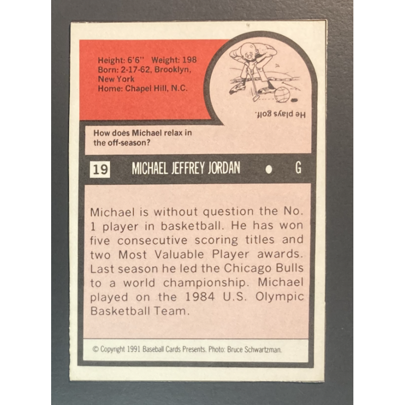 MICHAEL JORDAN 1991 SUPERSTAR AND ROOKIE SPECIAL REPLI CARD H/C