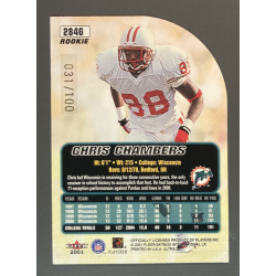 carte NFL Chris Chambers 2001 Fleer Ultra Gold Medallion Rookie /100