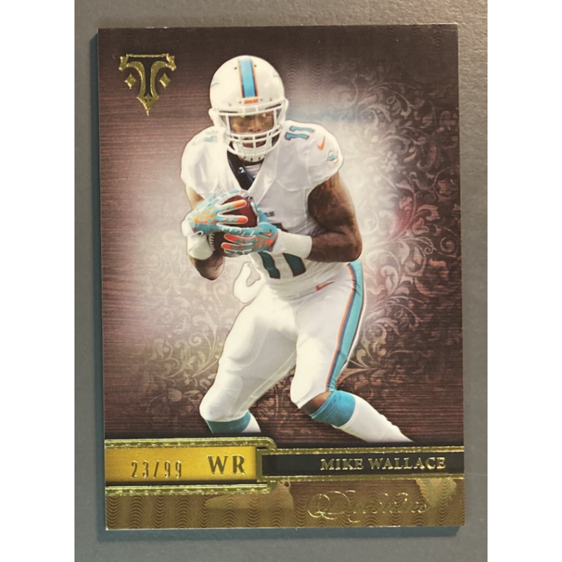 Mike Wallace NFL Card 2014 Topps Triple Threads Gold 23/99