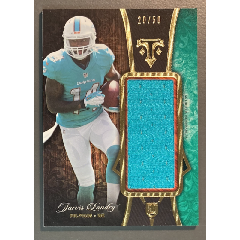 Jarvis Landry NFL Card 2014 Topps Triple Threads Jersey Emerald /50