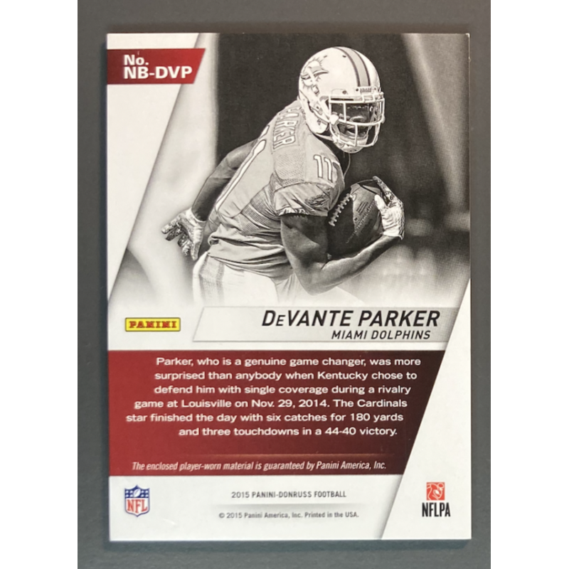 NFL Card Devante Parker 2015 Donruss Elite New Breed Rookie Jersey