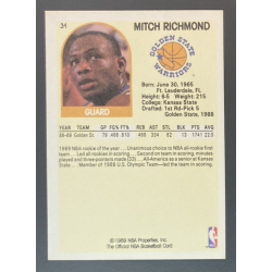 Mitch Richmond 1989-90 Hoops Superstars NBA Card - 31