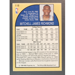 Mitch Richmond 1990-91 Hoops NBA Card - 118