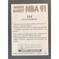 NBA card Mitch Richmond 1990-91 panini sticker spanish - 144