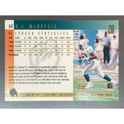 carte NFL O.J Mcduffie 1996 Donruss First 2000 Printed