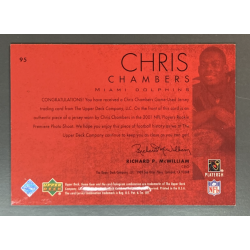 NFL Card Chris Chambers 2001 Upper Deck Game Gear Rookie Jersey
