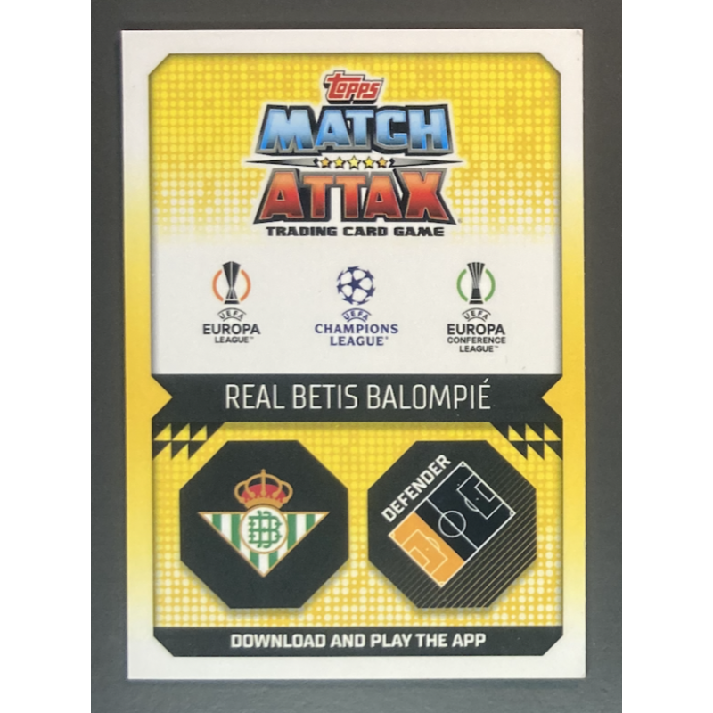 Carte de foot Alex Moreno 2022-23 Topps Chrome Match Attax Preview