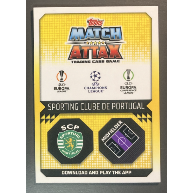 Carte de foot Matheus Nunes 2022-23 Topps Chrome Match Attax Preview