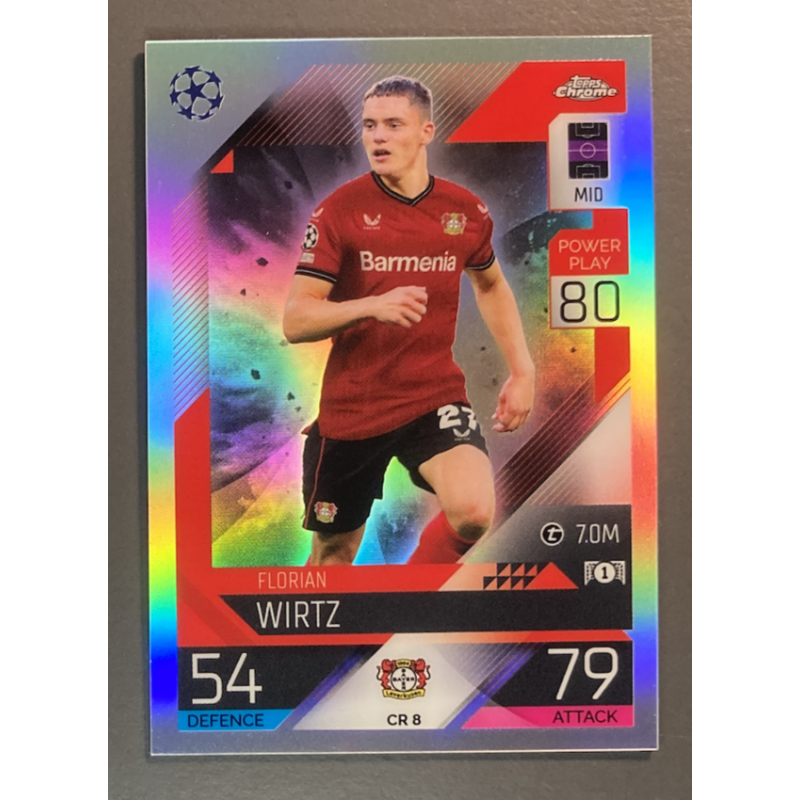 Carte de foot Florian Wirtz 2022-23 Topps Chrome Match Attax Preview