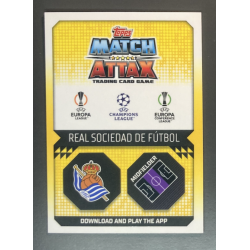 Football card Mikel Oyarzabal 2022-23 Topps Chrome Match Attax Preview