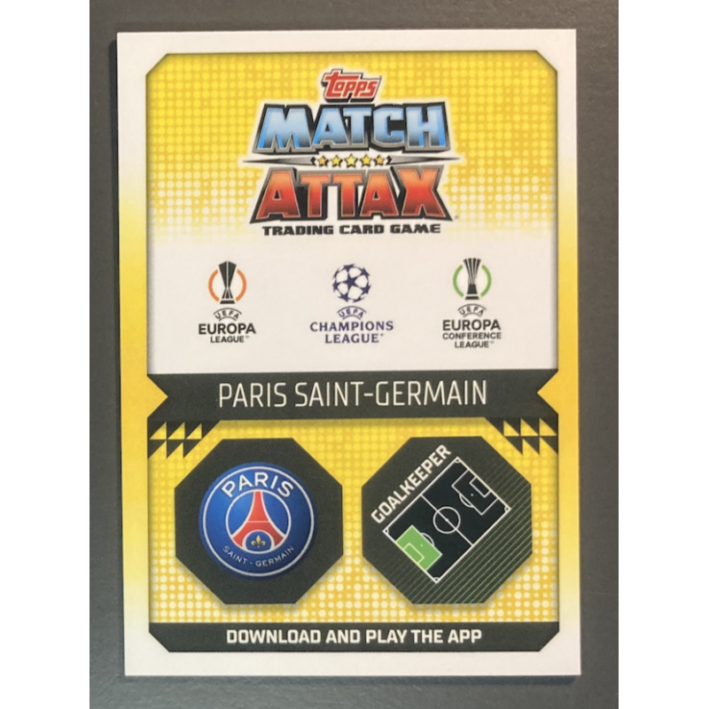 Carte de foot Gianluigi Donnarumma 2022-23 Topps Chrome Match Attax