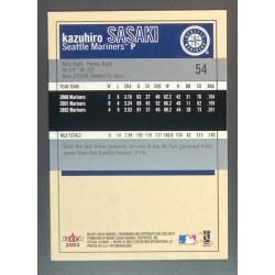 MLB card KAZUHIRO SASAKI 2003 Fleer Patchworks - 54