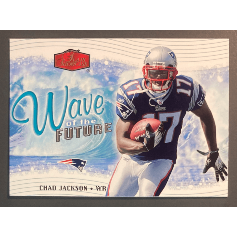 carte NFL CHAD JACKSON 2006 Flair Showcase Wave of the Future