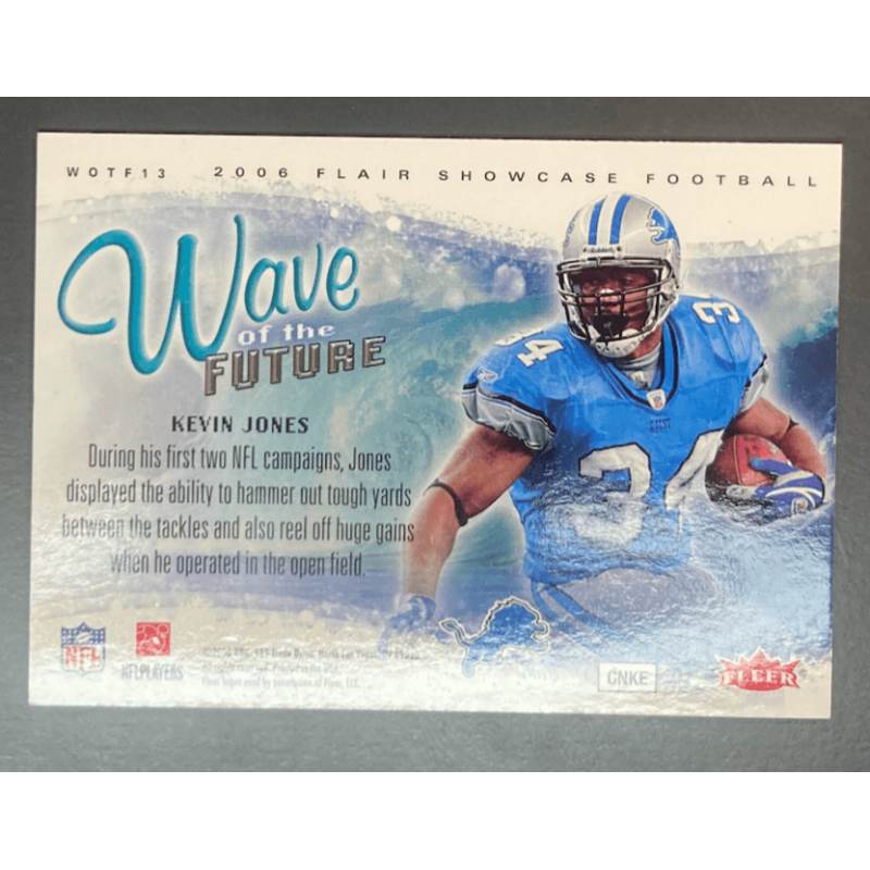 carte NFL KEVIN JONES 2006 Flair Showcase Wave of the Future