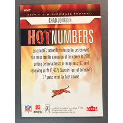 NFL CARD CHAD JOHNSON 2006 Flair Showcase Hot Numbers - HN7