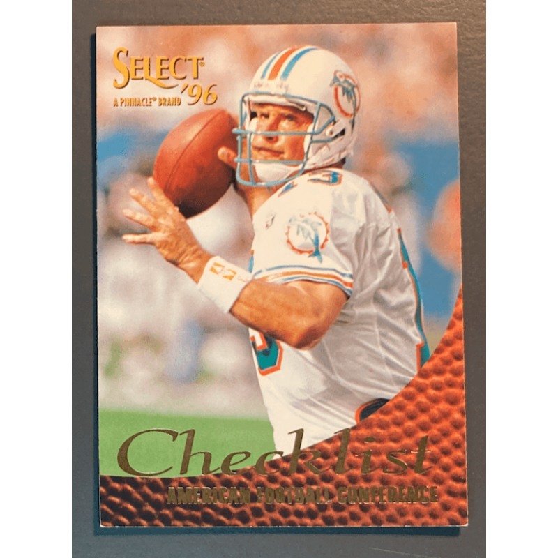 carte NFL Dan Marino 1996 Pinnacle Select Checklist - 196