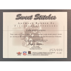 carte NFL ANTWAAN RANDLE EL 2003 Fleer Showcase Jersey /899
