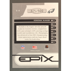 NFL card DONOVAN McNABB 2005 Panini Zenith Epix Purple 1st Down