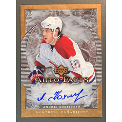 NHL card ANDREI KOSTITSYN 2007-08 Upper deck Artifacts Auto-facts