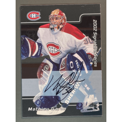 NHL card MATHIEU GARON 2001-02 BAP Signature Series Autograph