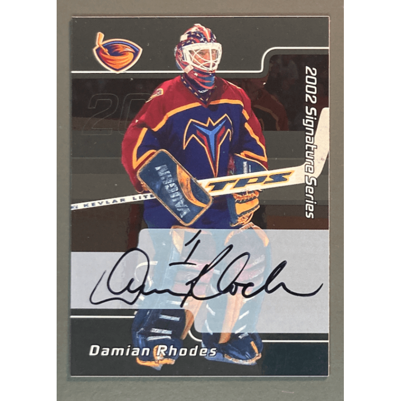 NHL card DAMIAN RHODES 2002-03 BAP Signature Series Autograph