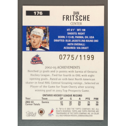 NHL card DAN FRITSCHE 2003-04 Topps Pristine Rookie 0775/1199