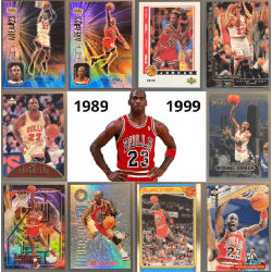 Cartes NBA Michael Jordan de 1988 à 1999 au choix