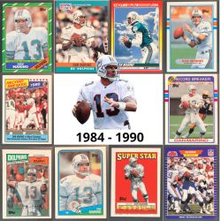 Cartes NFL Dan Marino de 1986 à 1990 - au choix