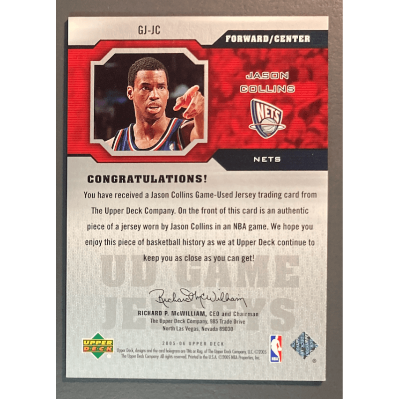 JASON COLLINS 2005-06 UPPER DECK JERSEY