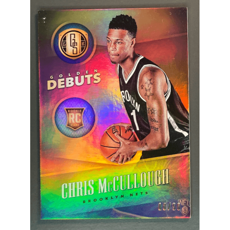 CHRIS McCULLOUGH 2015-16 GOLD STANDARD GOLDEN DEBUTS ROOKIE 08/50