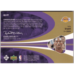 KOBE BRYANT 2004 UPPER DECK GAME JERSEY PATCH NAME