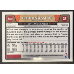 carte NBA LEBRON JAMES 2008 TOPPS CHROME - 23