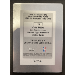 KOBE BRYANT 2009 TOPPS PRINTING PLATE BLACK 1OF1