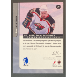 STEVE McKENNA 2000-01 BAP Signature Series Autographs Gold - 25