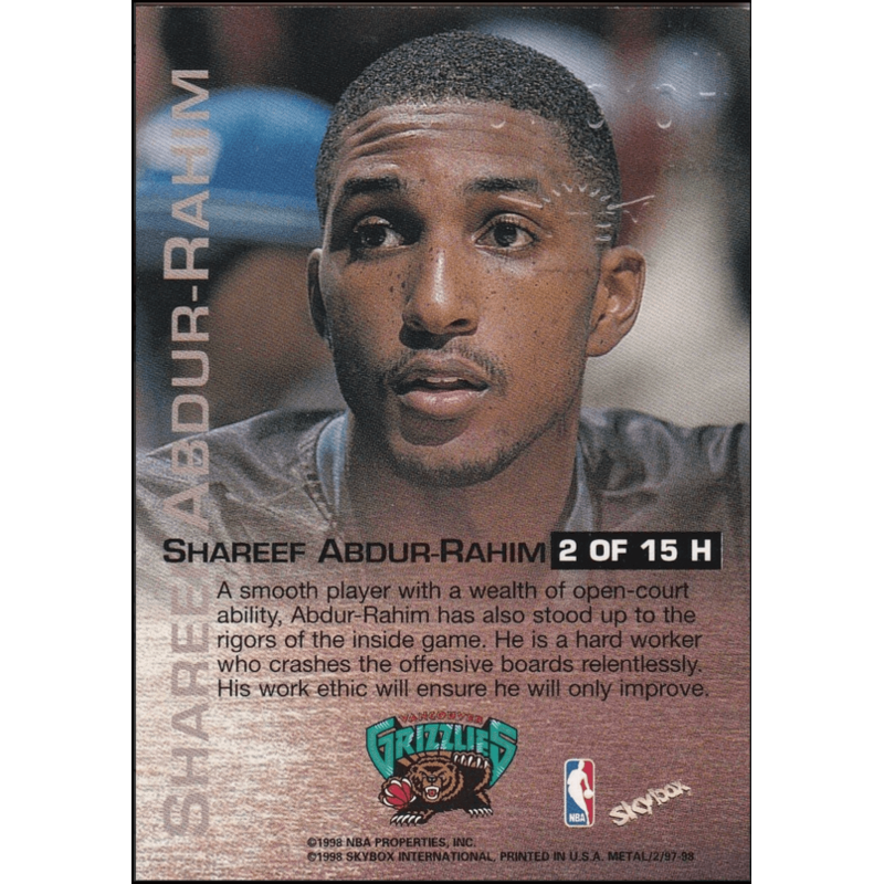 Fleer 97-98 Shareef Abdur-Rahim ずるい ルーキーカード