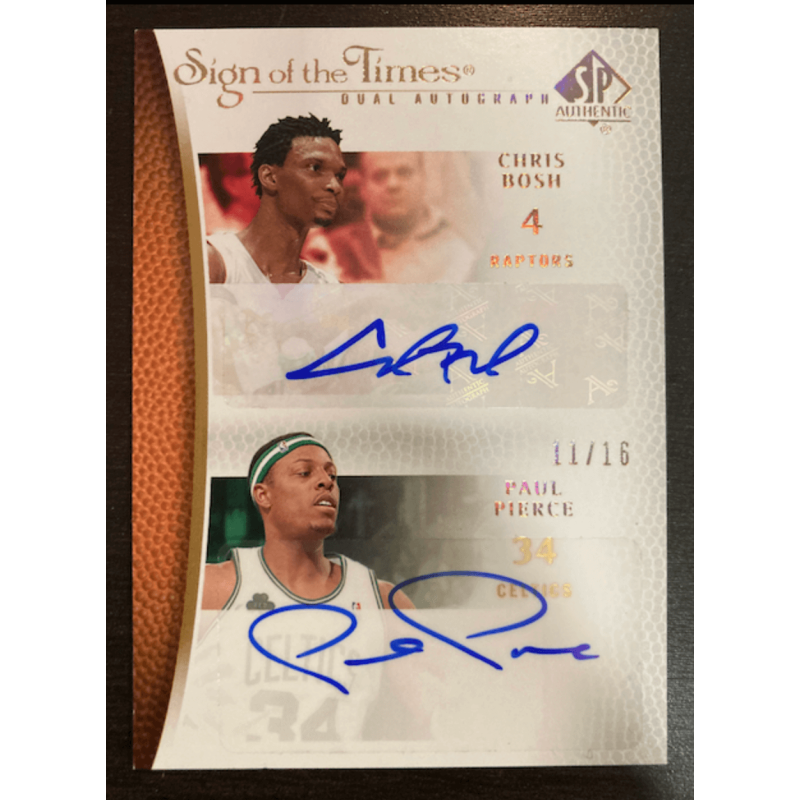PIERCE / BOSH 2007 UPPER DECK SP SIGNATURE SIGN OF THE TIME