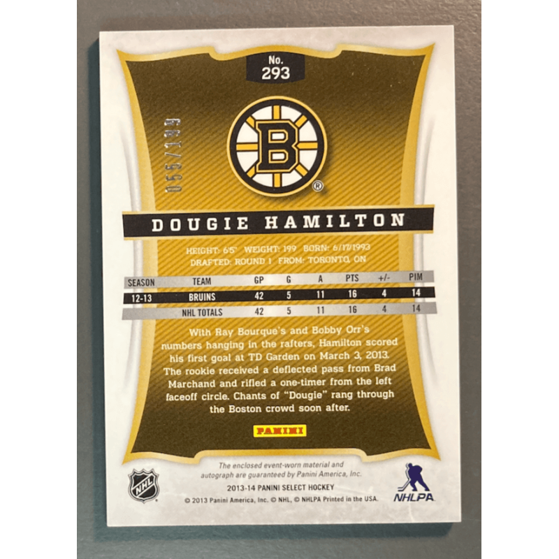 DOUGIE HAMILTON 2013-14 SELECT ROOKIE AUTOGRAPH /199