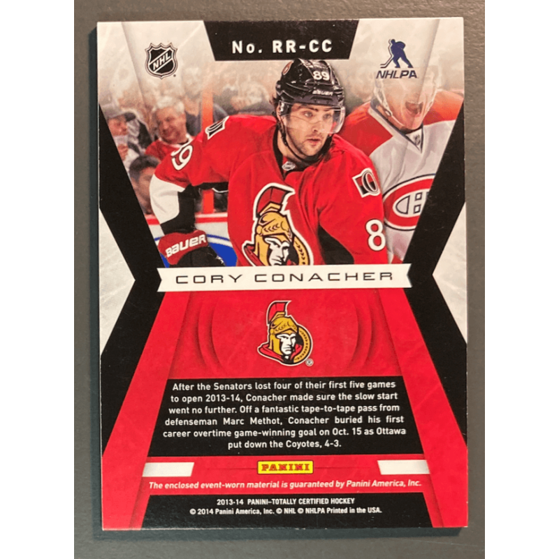 CORY CONACHER 2013-14 CERTIFIED Rookie Roll Call Jersey