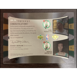 PAUL PIERCE / GERALD GREEN 2005 UD TRILOGY Autographs 03/75