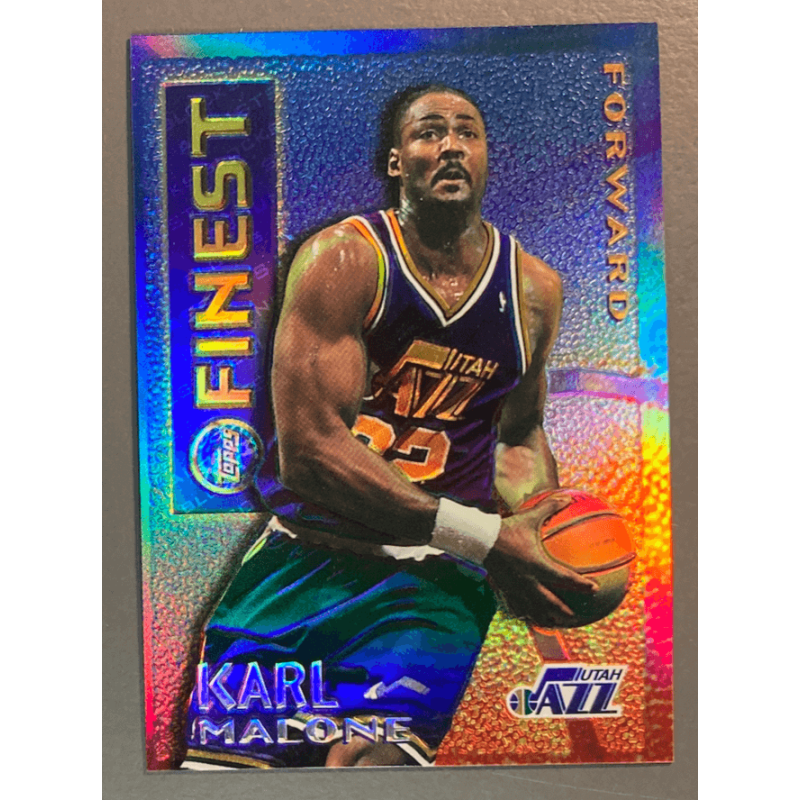 KARL MALONE 1995 TOPPS FINEST MYSTERY REFRACTOR M12