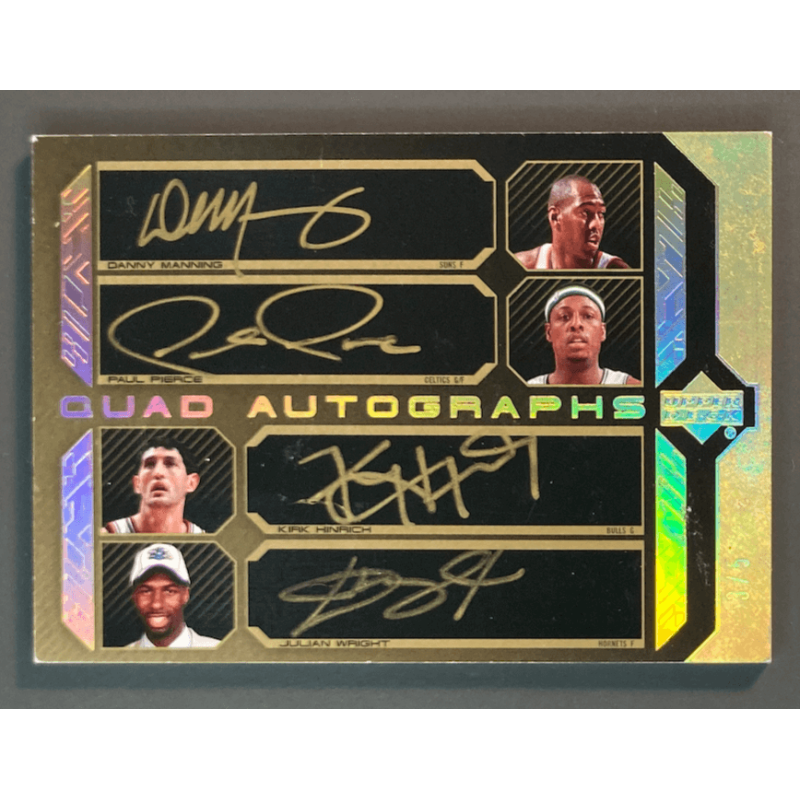 PIERCE / MANNING / HINRICH / WRIGHT 2007 UD BLACK QUAD AUTO