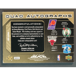 PIERCE / MANNING / HINRICH / WRIGHT 2007 UD BLACK QUAD AUTO